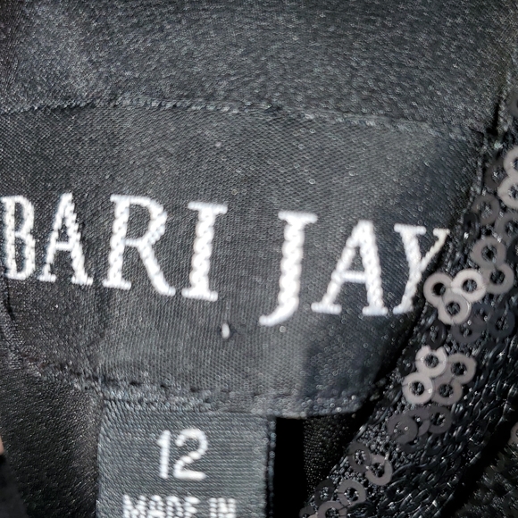 Bari Jay Black Gown Size 12 - Picture 3 of 11